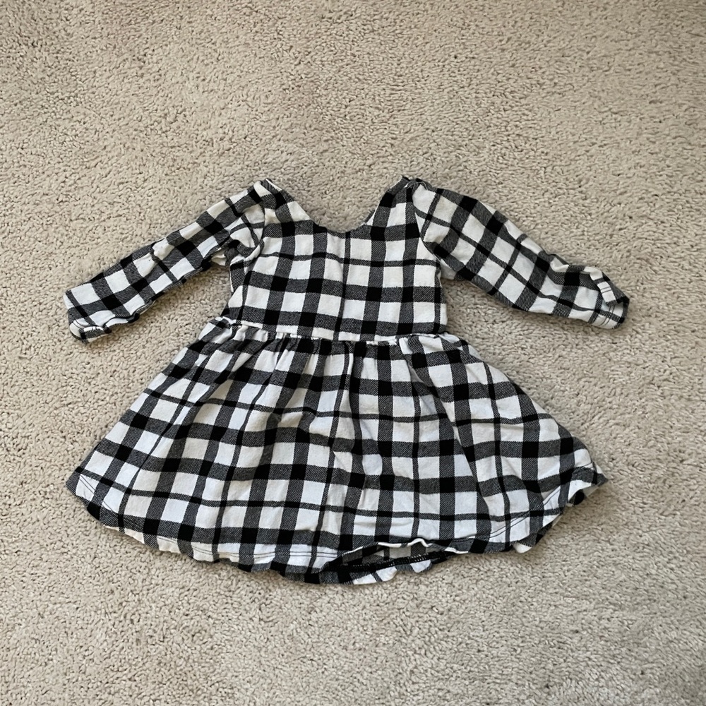 Monica & Andy girls flannel plaid dress 6-12 mo